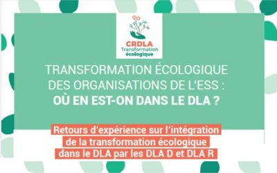 Transformation écologique des organisations de l’ESS : où en est-on dans le DLA ?
